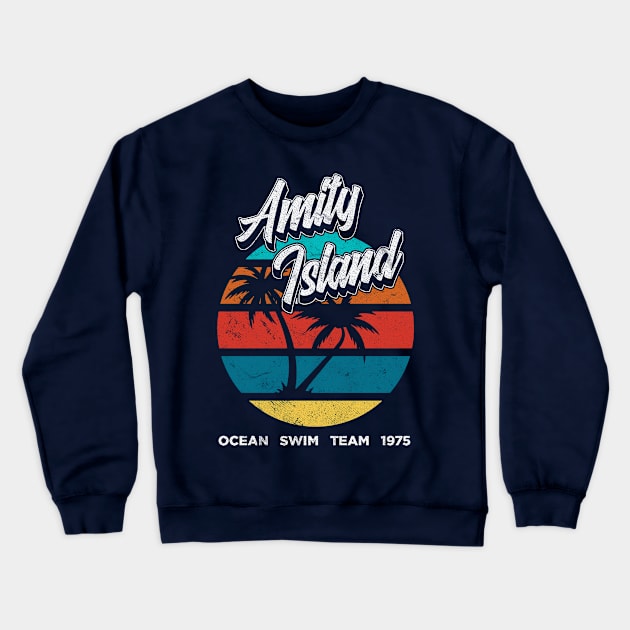 Amity Island Swim Team 1975 Crewneck Sweatshirt by NineBlack